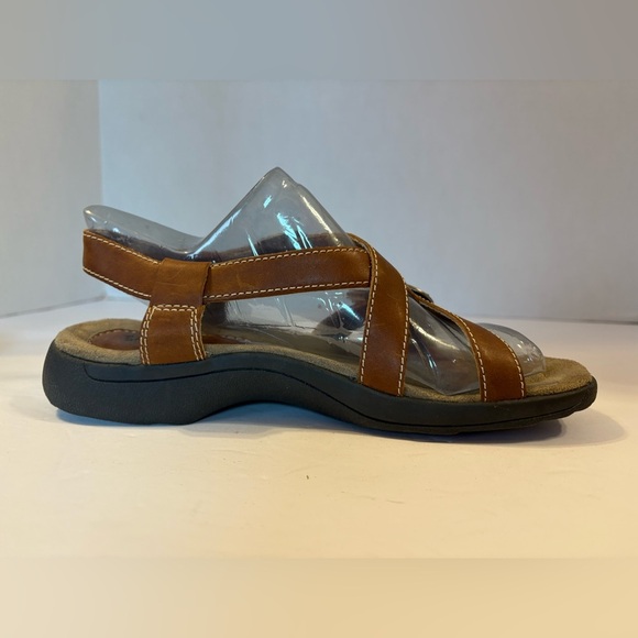 Eastland brown leather strappy sandals size 7 M - Picture 5 of 11